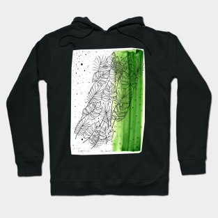 Tropical palm leaves Hoodie